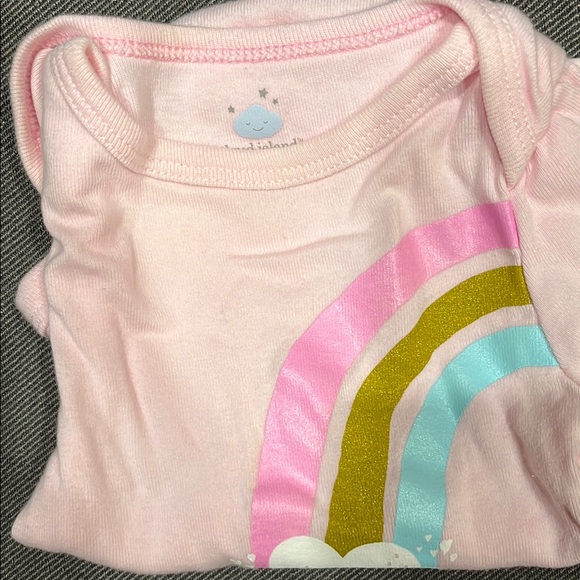 Pink Rainbow Onesie Preloved 0-3 Months - Picture 4 of 4